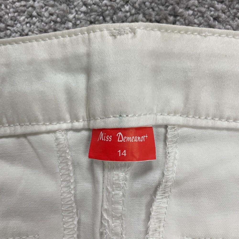 Miss Demeanor+ Bermuda Shorts Womens 14 White Mid Rise Stretch Cotton Casual NWT - Picture 5 of 10